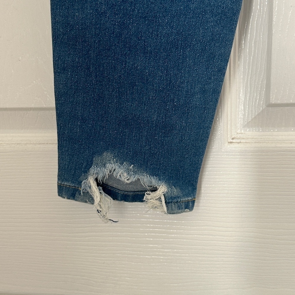 ABLE The High Rise Jeans Medium Wash Size 29 Distressed Ankle Vintage Wash - Picture 6 of 10